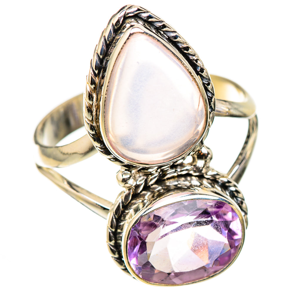 Rose Quartz Rings handcrafted by Ana Silver Co - RING126193 - Photo 2