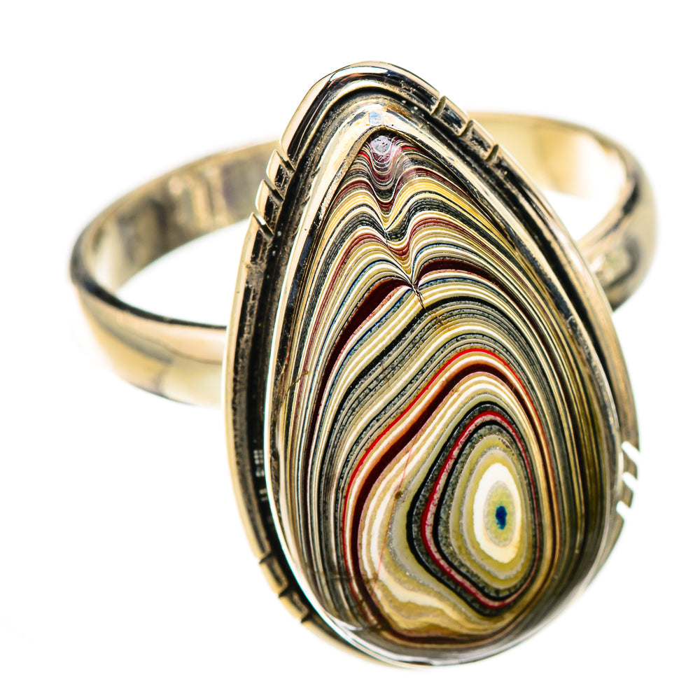 Fordite Rings handcrafted by Ana Silver Co - RING126196 - Photo 2