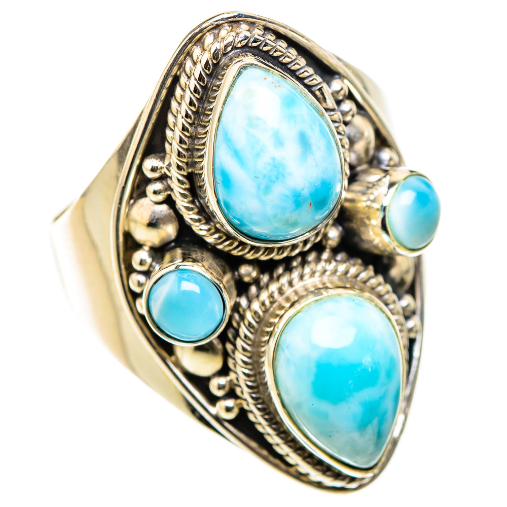 Larimar Rings handcrafted by Ana Silver Co - RING126201 - Photo 2