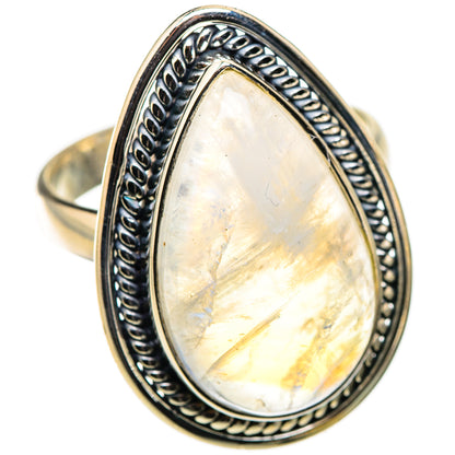 Rainbow Moonstone Rings handcrafted by Ana Silver Co - RING126208 - Photo 2