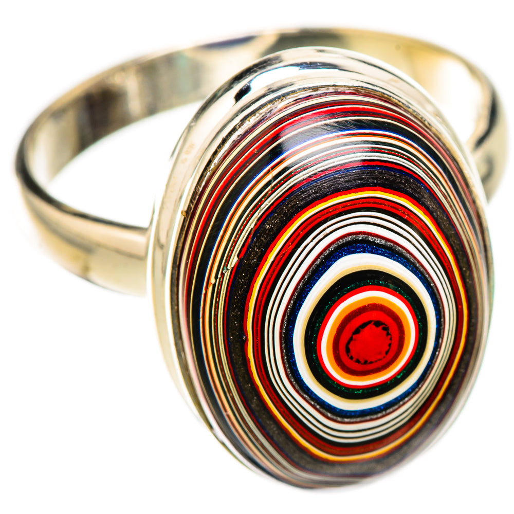 Fordite Rings handcrafted by Ana Silver Co - RING126209 - Photo 2