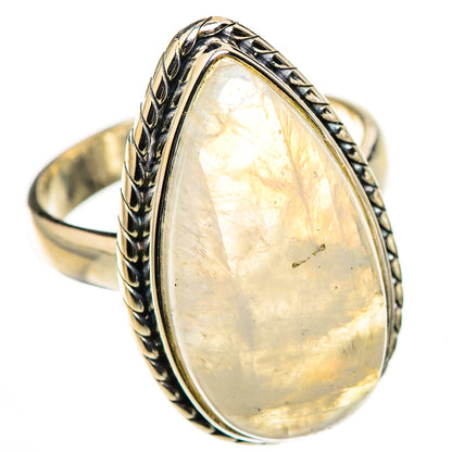 Rainbow Moonstone Rings handcrafted by Ana Silver Co - RING126224 - Photo 2