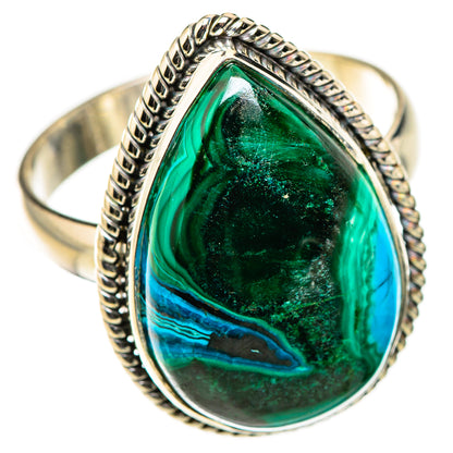 Malachite In Chrysocolla Rings handcrafted by Ana Silver Co - RING126226 - Photo 2