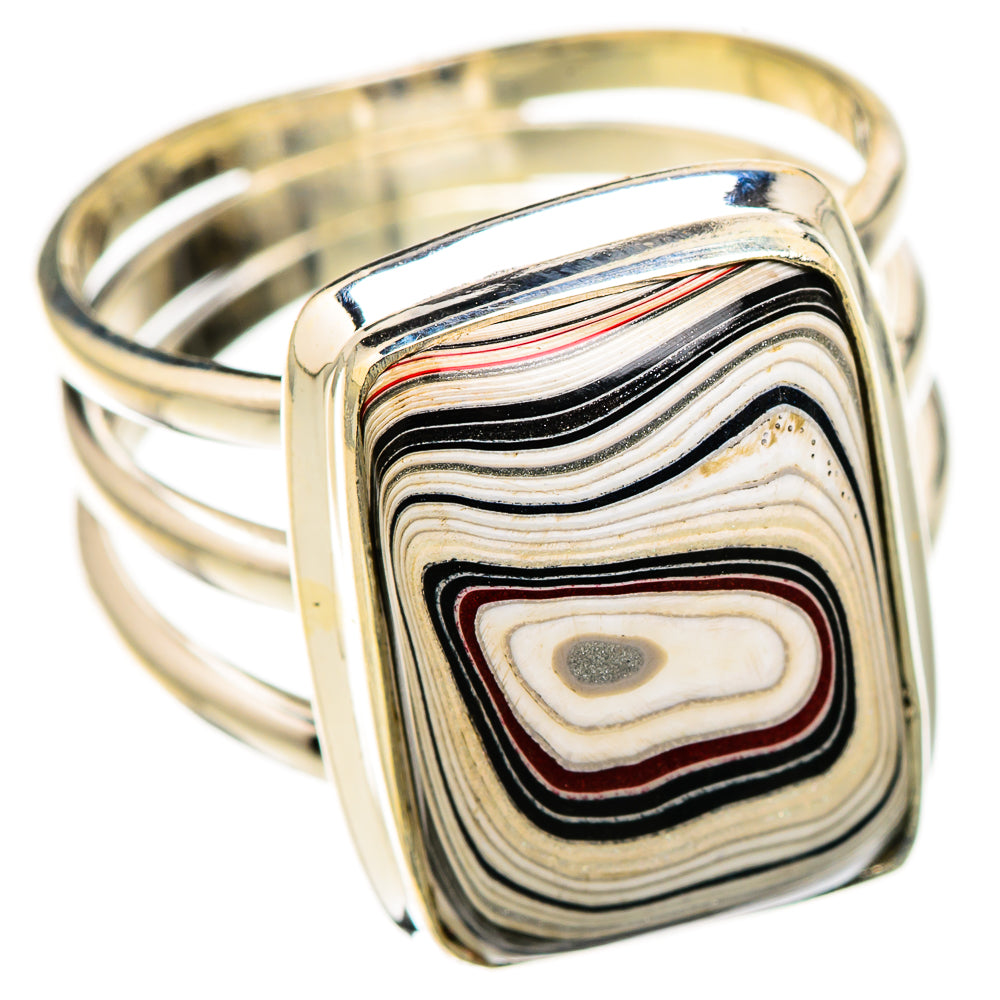Fordite Rings handcrafted by Ana Silver Co - RING126229 - Photo 2