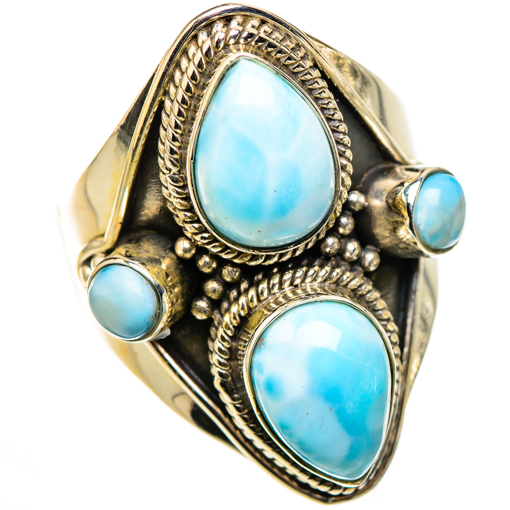 Larimar Rings handcrafted by Ana Silver Co - RING126235 - Photo 2