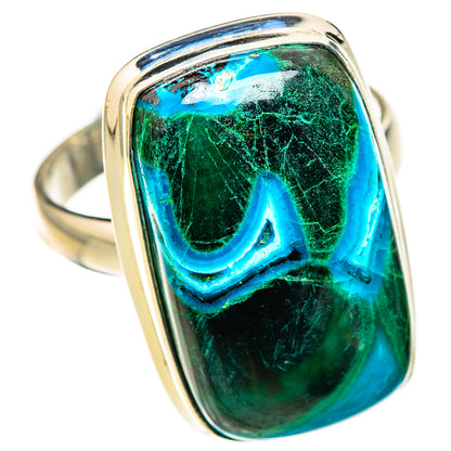 Malachite In Chrysocolla Rings handcrafted by Ana Silver Co - RING126259 - Photo 2