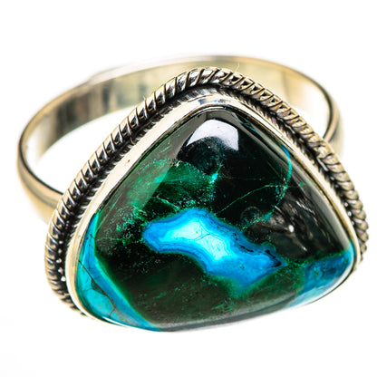 Malachite In Chrysocolla Rings handcrafted by Ana Silver Co - RING126262 - Photo 2
