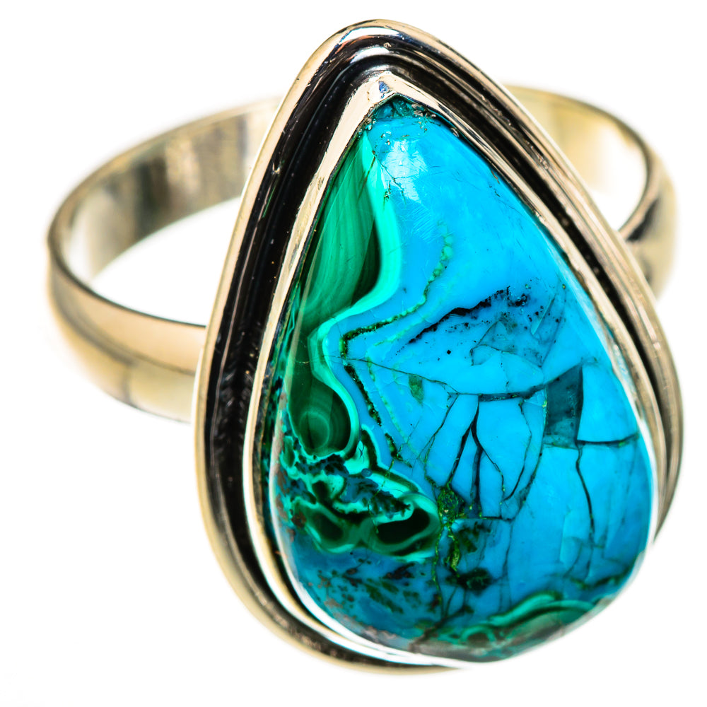 Malachite In Chrysocolla Rings handcrafted by Ana Silver Co - RING126277 - Photo 2
