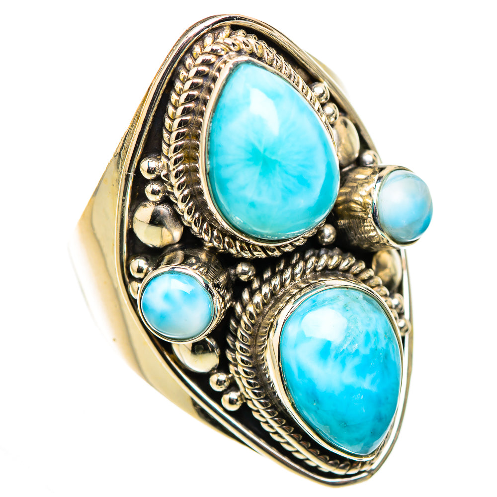 Larimar Rings handcrafted by Ana Silver Co - RING126279 - Photo 2