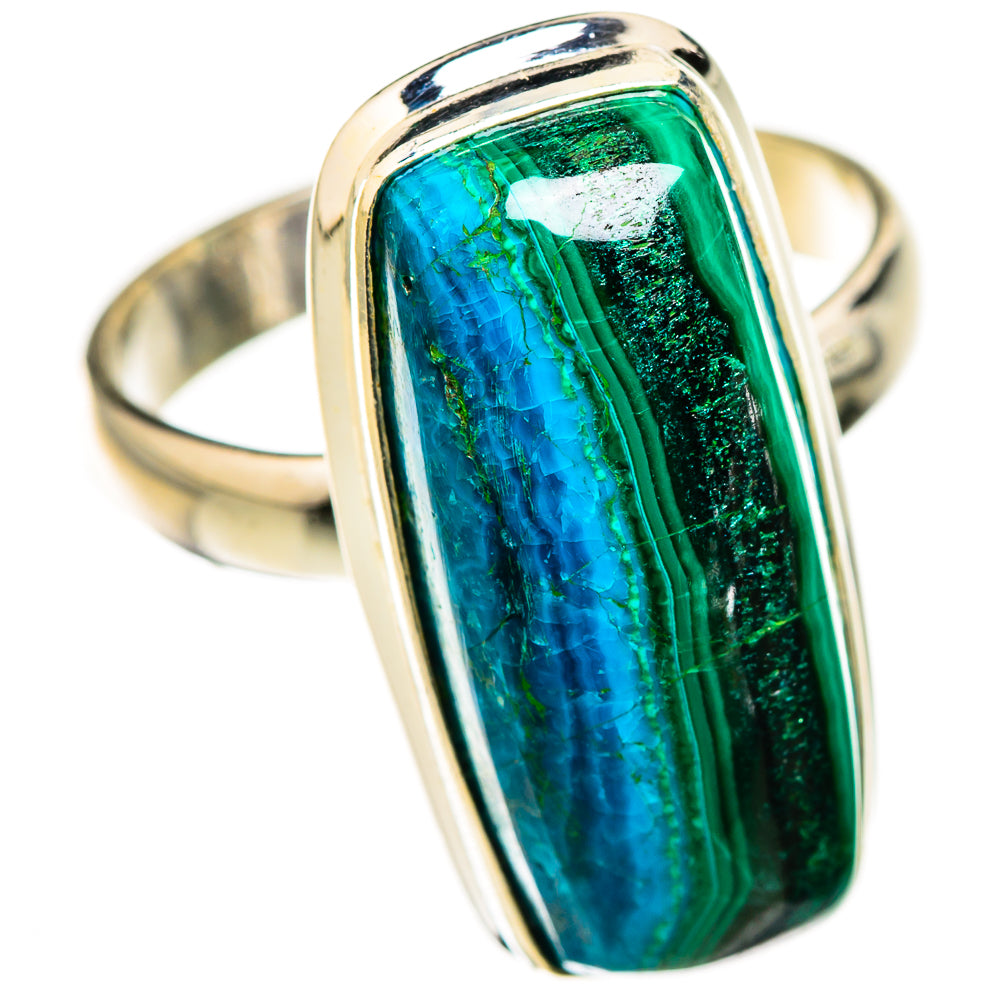 Malachite In Chrysocolla Rings handcrafted by Ana Silver Co - RING126288 - Photo 2