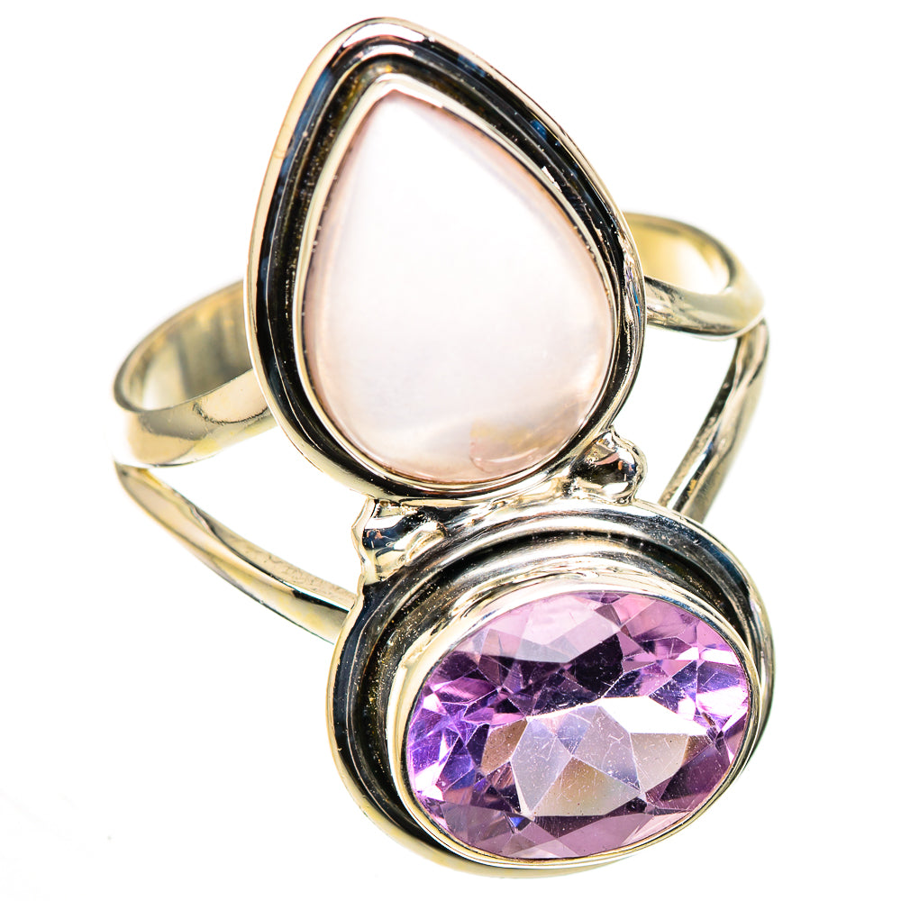 Rose Quartz Rings handcrafted by Ana Silver Co - RING126318 - Photo 2