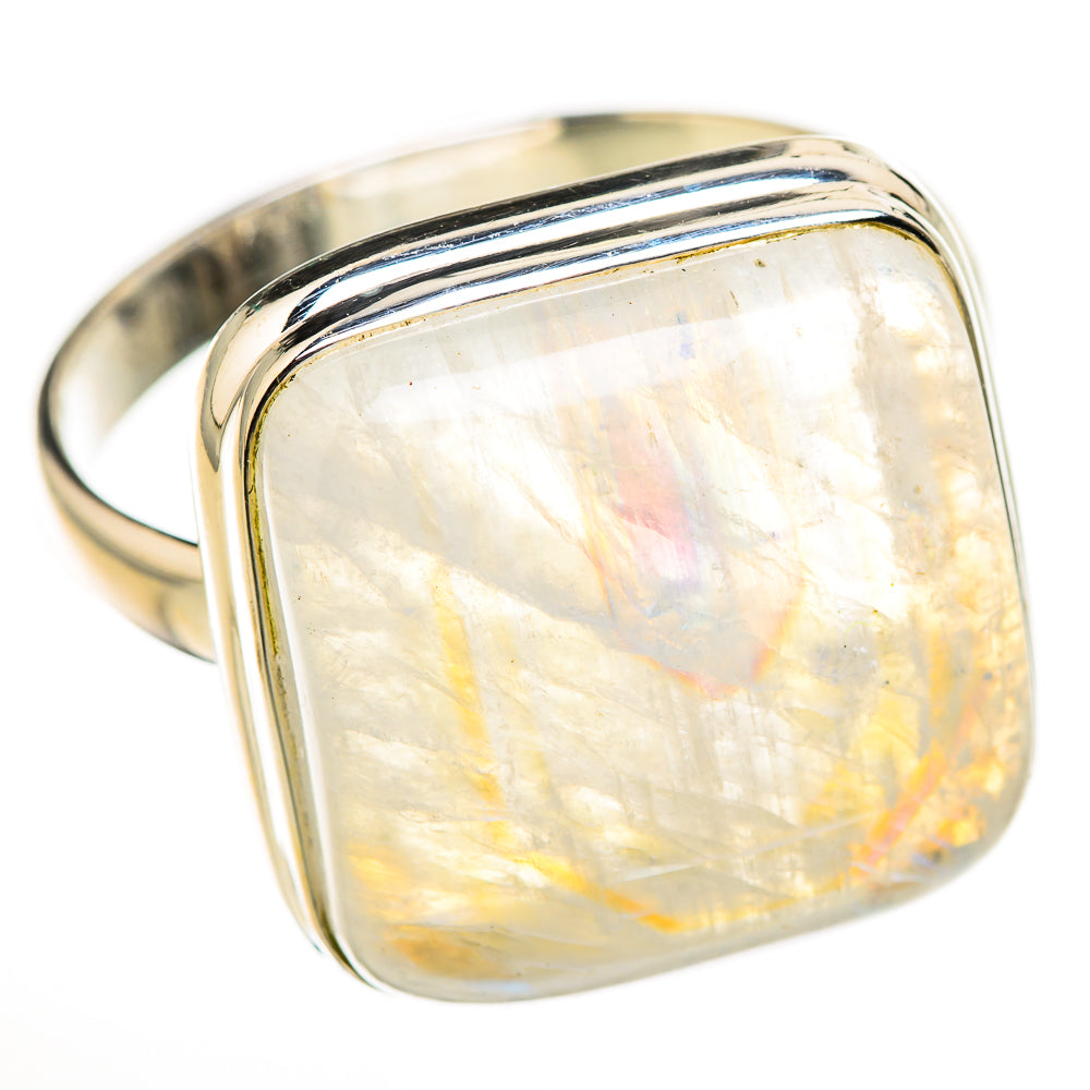 Rainbow Moonstone Rings handcrafted by Ana Silver Co - RING126345 - Photo 2