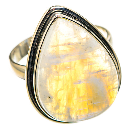 Rainbow Moonstone Rings handcrafted by Ana Silver Co - RING126346 - Photo 2