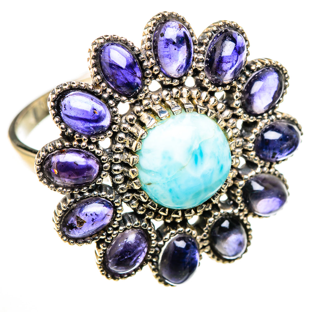 Larimar Rings handcrafted by Ana Silver Co - RING126352 - Photo 2