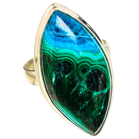 Malachite In Chrysocolla Rings handcrafted by Ana Silver Co - RING126374 - Photo 2