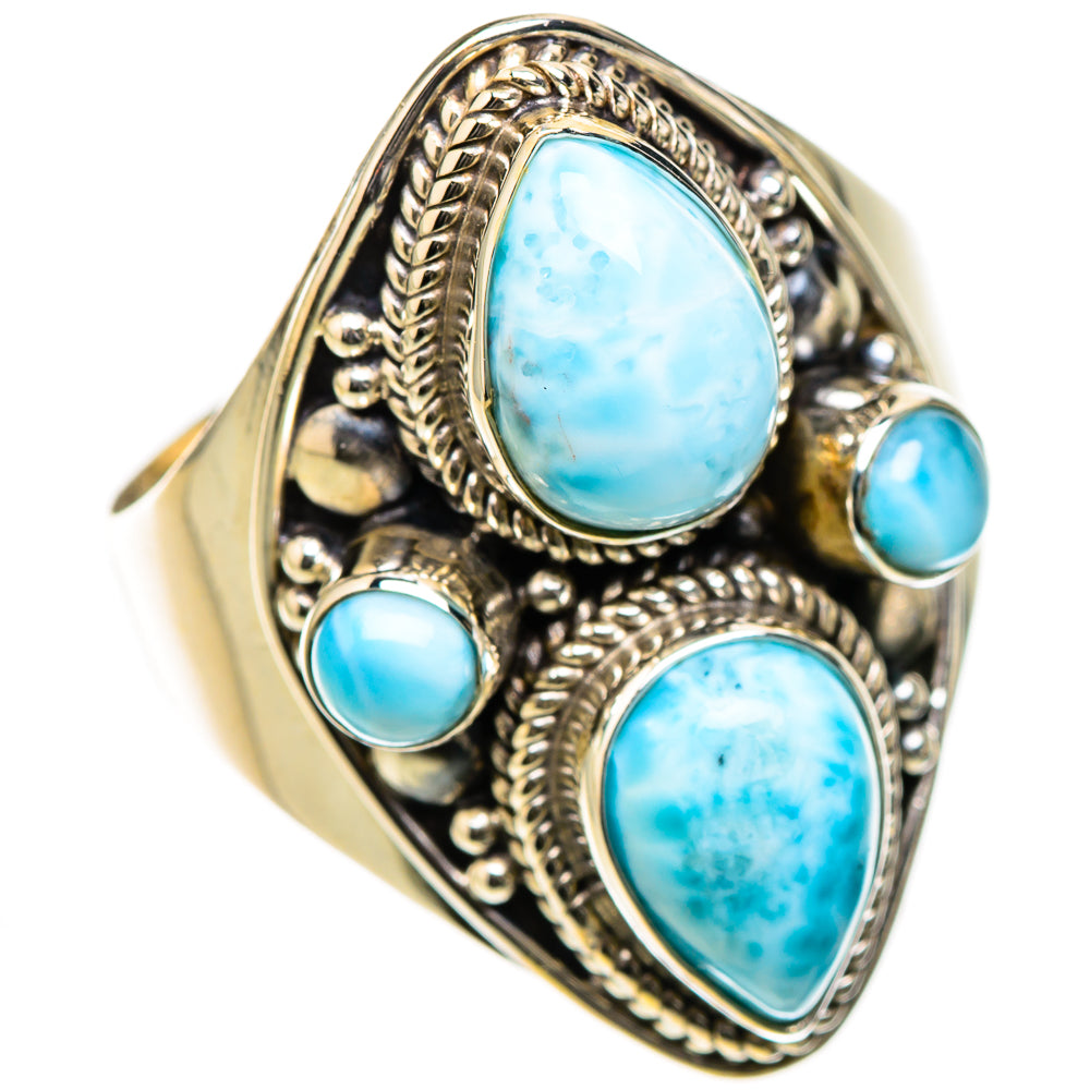 Larimar Rings handcrafted by Ana Silver Co - RING126381 - Photo 2