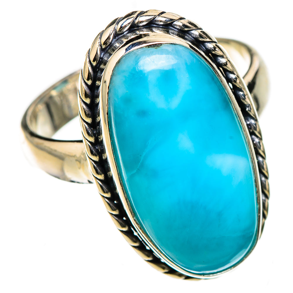 Larimar Rings handcrafted by Ana Silver Co - RING126382 - Photo 2