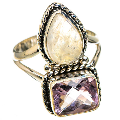 Rainbow Moonstone Rings handcrafted by Ana Silver Co - RING126389 - Photo 2
