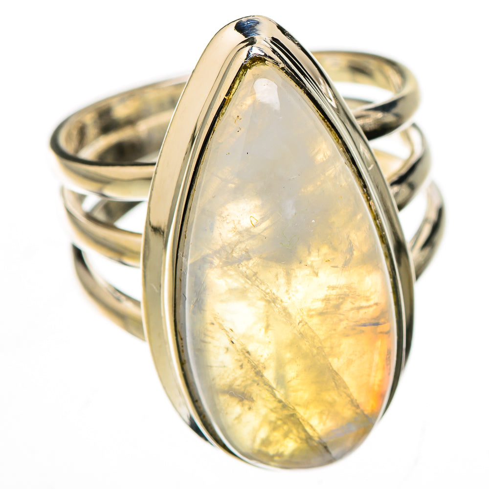 Rainbow Moonstone Rings handcrafted by Ana Silver Co - RING126393 - Photo 2