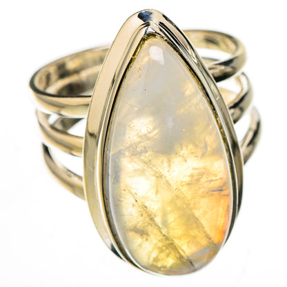Rainbow Moonstone Rings handcrafted by Ana Silver Co - RING126393 - Photo 2
