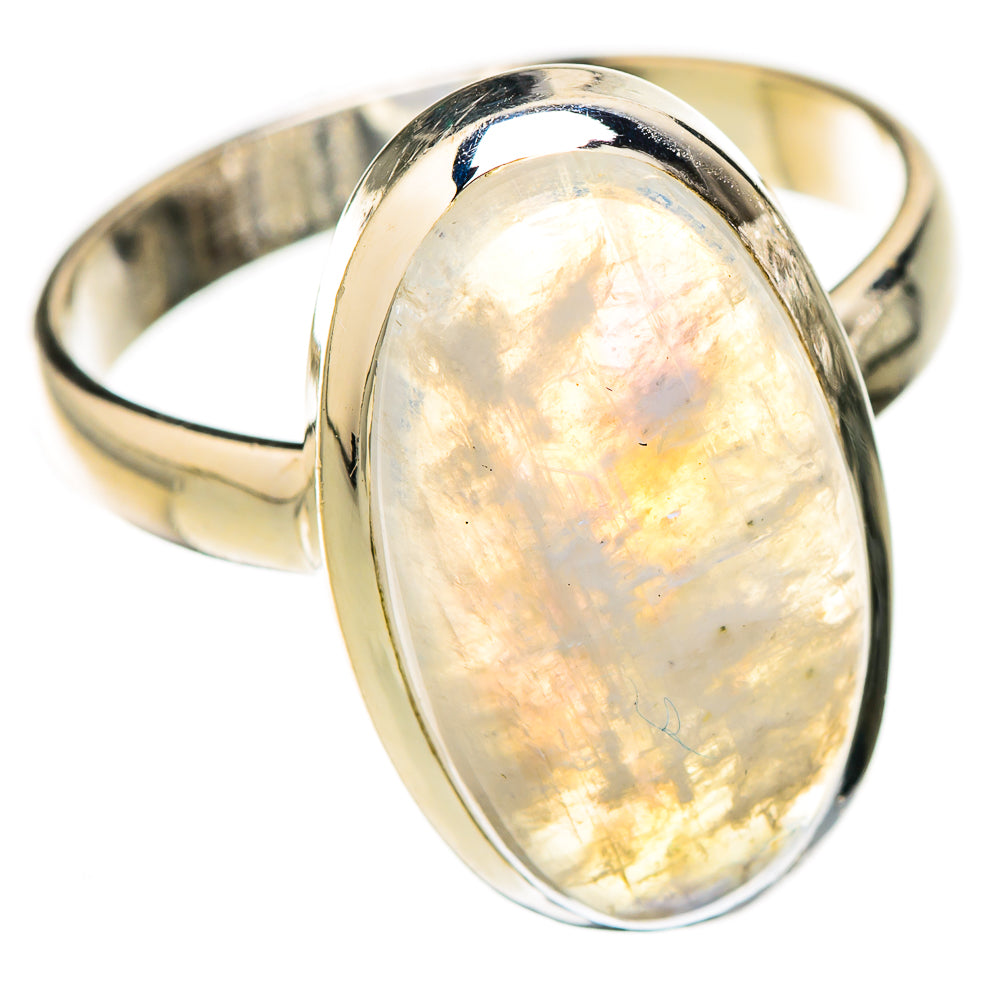 Rainbow Moonstone Rings handcrafted by Ana Silver Co - RING126394 - Photo 2
