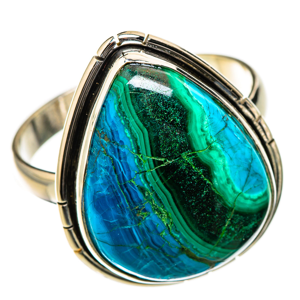 Malachite In Chrysocolla Rings handcrafted by Ana Silver Co - RING126397 - Photo 2