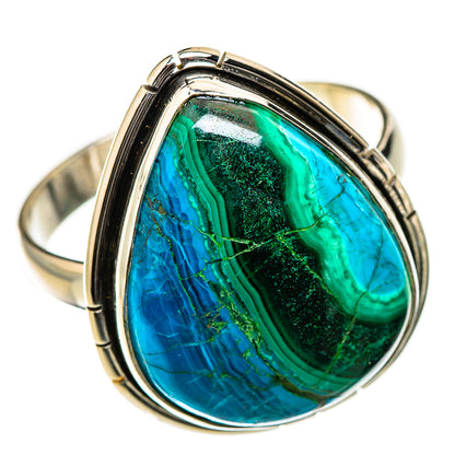 Malachite In Chrysocolla Rings handcrafted by Ana Silver Co - RING126397 - Photo 2