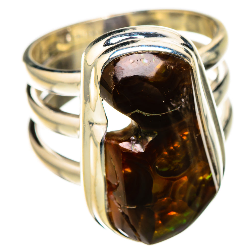 Mexican Fire Agate Rings handcrafted by Ana Silver Co - RING126407 - Photo 2