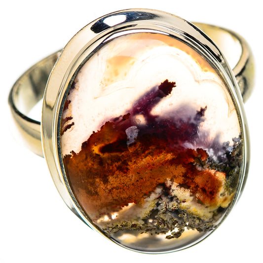 Indonesian Plume Agate Rings handcrafted by Ana Silver Co - RING126428 - Photo 2