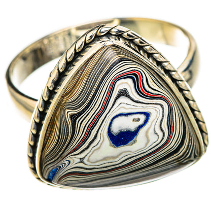 Fordite Rings handcrafted by Ana Silver Co - RING126437 - Photo 2