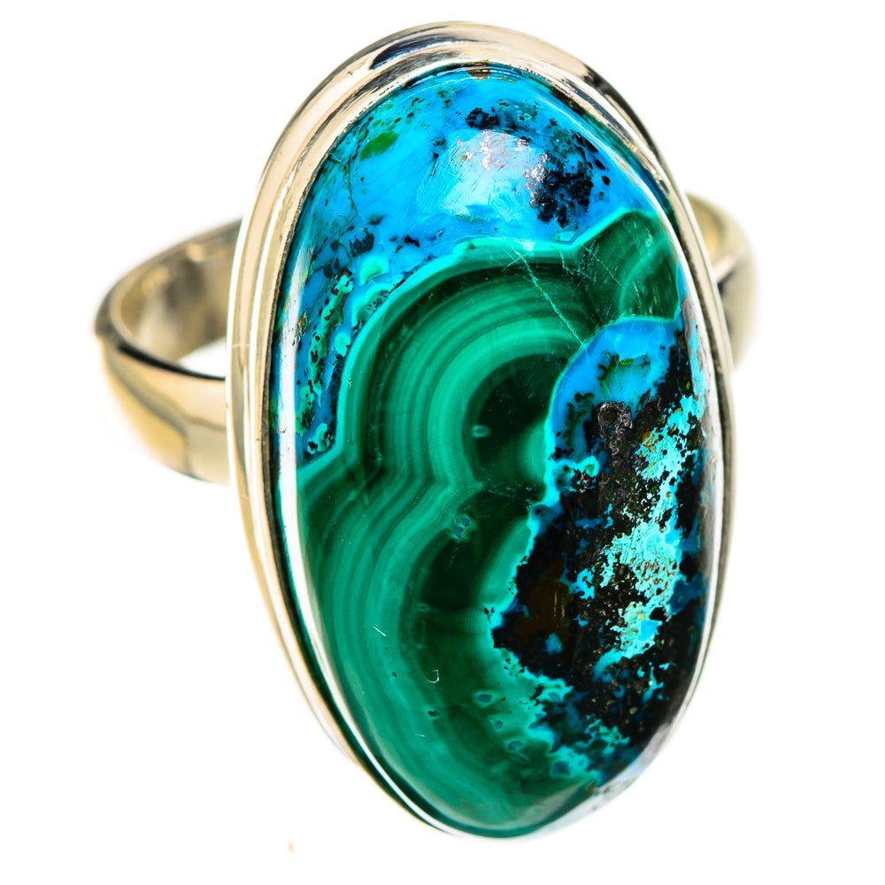 Malachite In Chrysocolla Rings handcrafted by Ana Silver Co - RING126440 - Photo 2