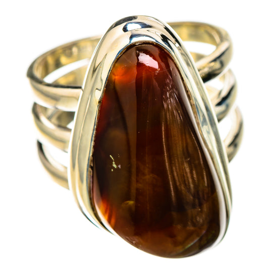 Mexican Fire Agate Rings handcrafted by Ana Silver Co - RING126452 - Photo 2