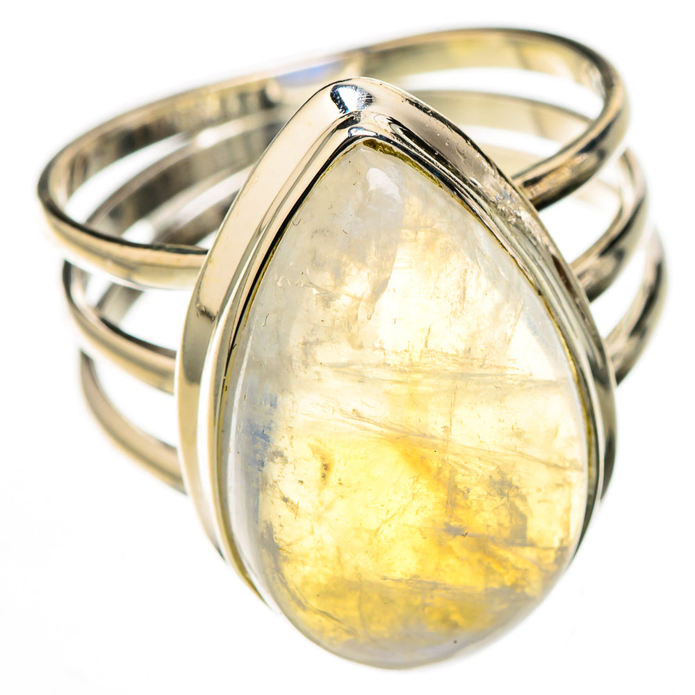 Rainbow Moonstone Rings handcrafted by Ana Silver Co - RING126453 - Photo 2