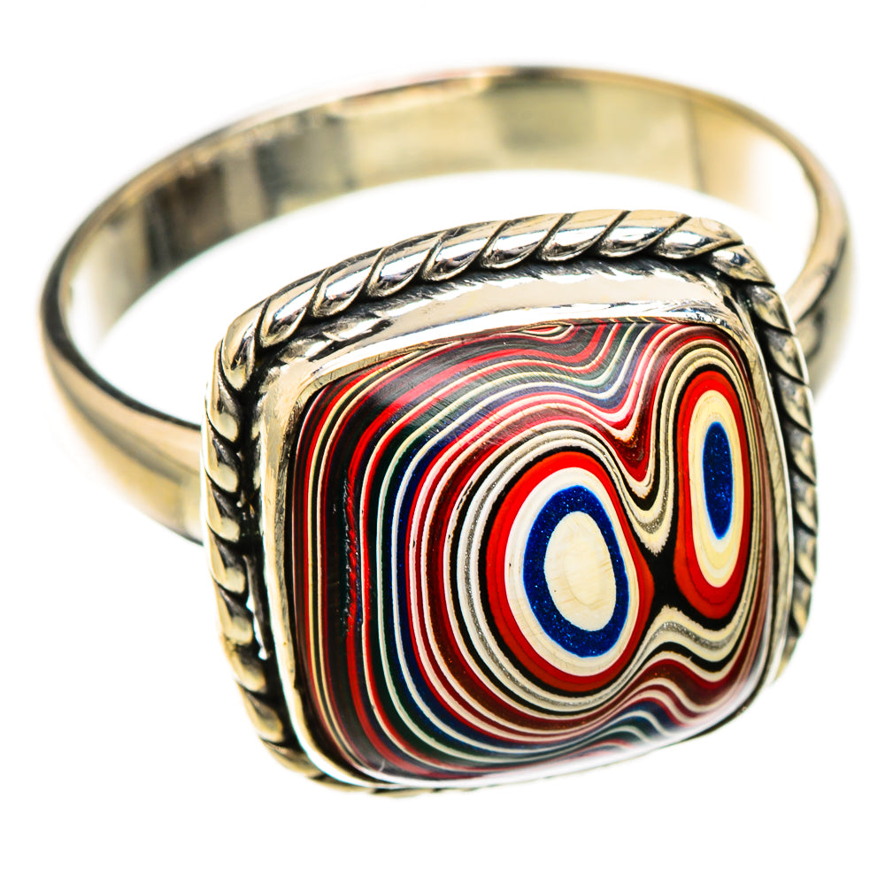 Fordite Rings handcrafted by Ana Silver Co - RING126458 - Photo 2