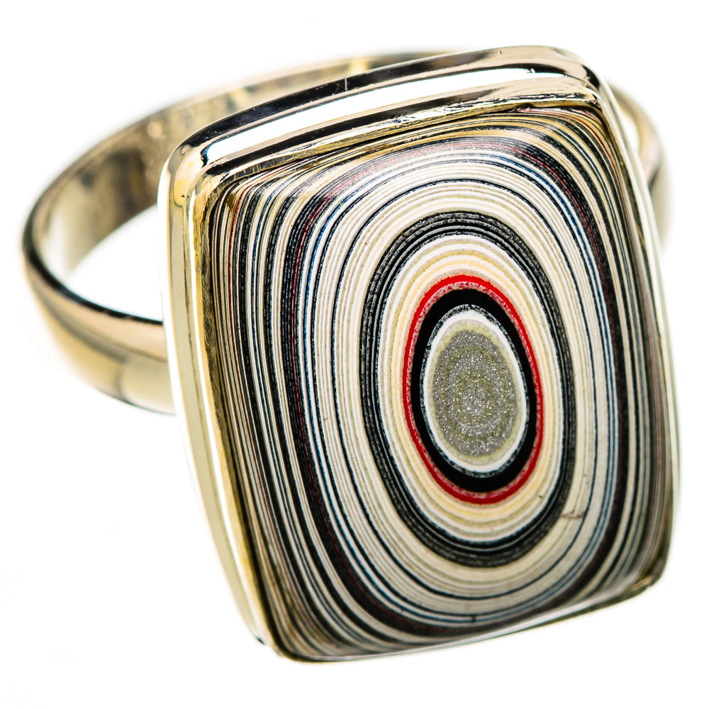 Fordite Rings handcrafted by Ana Silver Co - RING126459 - Photo 2