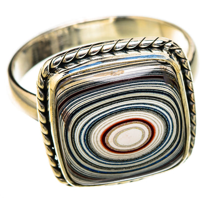 Fordite Rings handcrafted by Ana Silver Co - RING126483 - Photo 2