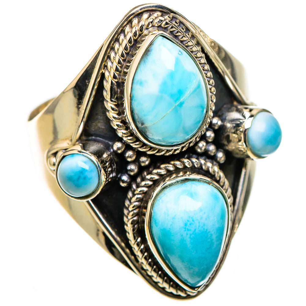 Larimar Rings handcrafted by Ana Silver Co - RING126494 - Photo 2
