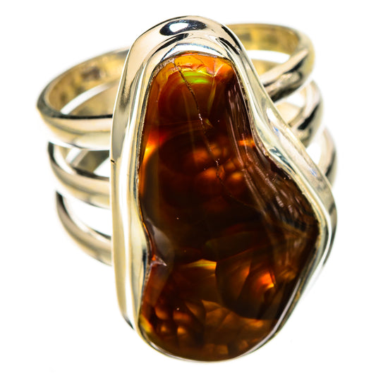 Mexican Fire Agate Rings handcrafted by Ana Silver Co - RING126495 - Photo 2