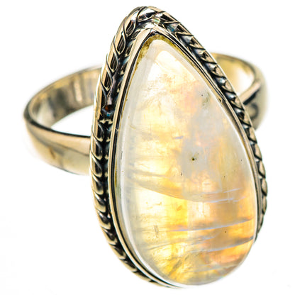 Rainbow Moonstone Rings handcrafted by Ana Silver Co - RING126499 - Photo 2