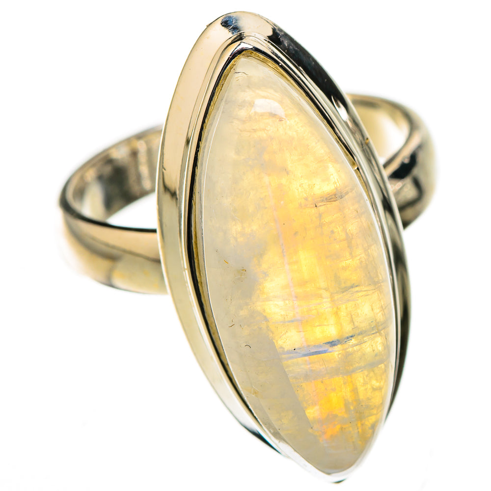 Rainbow Moonstone Rings handcrafted by Ana Silver Co - RING126518 - Photo 2