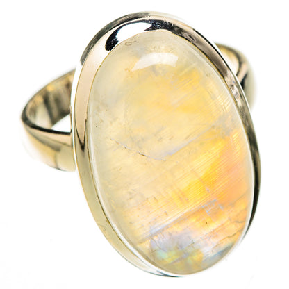 Rainbow Moonstone Rings handcrafted by Ana Silver Co - RING126537 - Photo 2