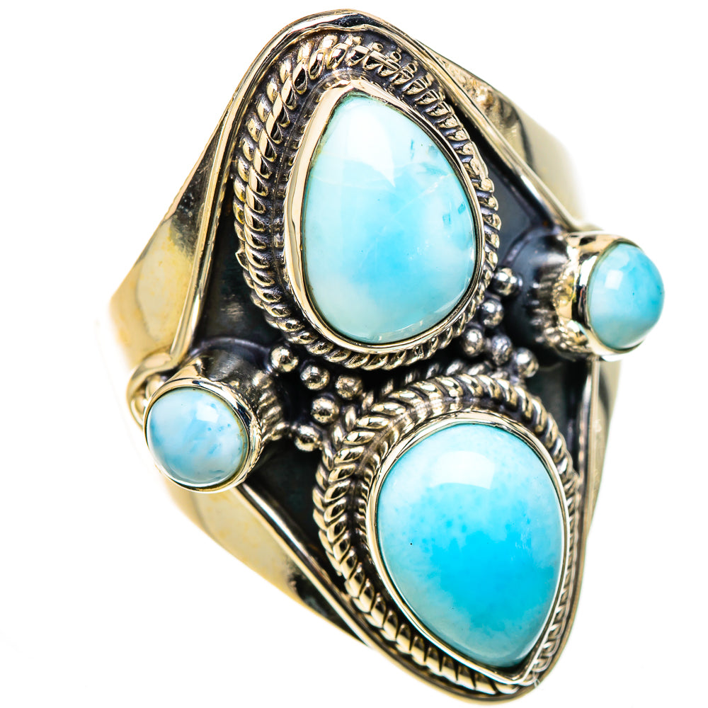 Larimar Rings handcrafted by Ana Silver Co - RING126551 - Photo 2