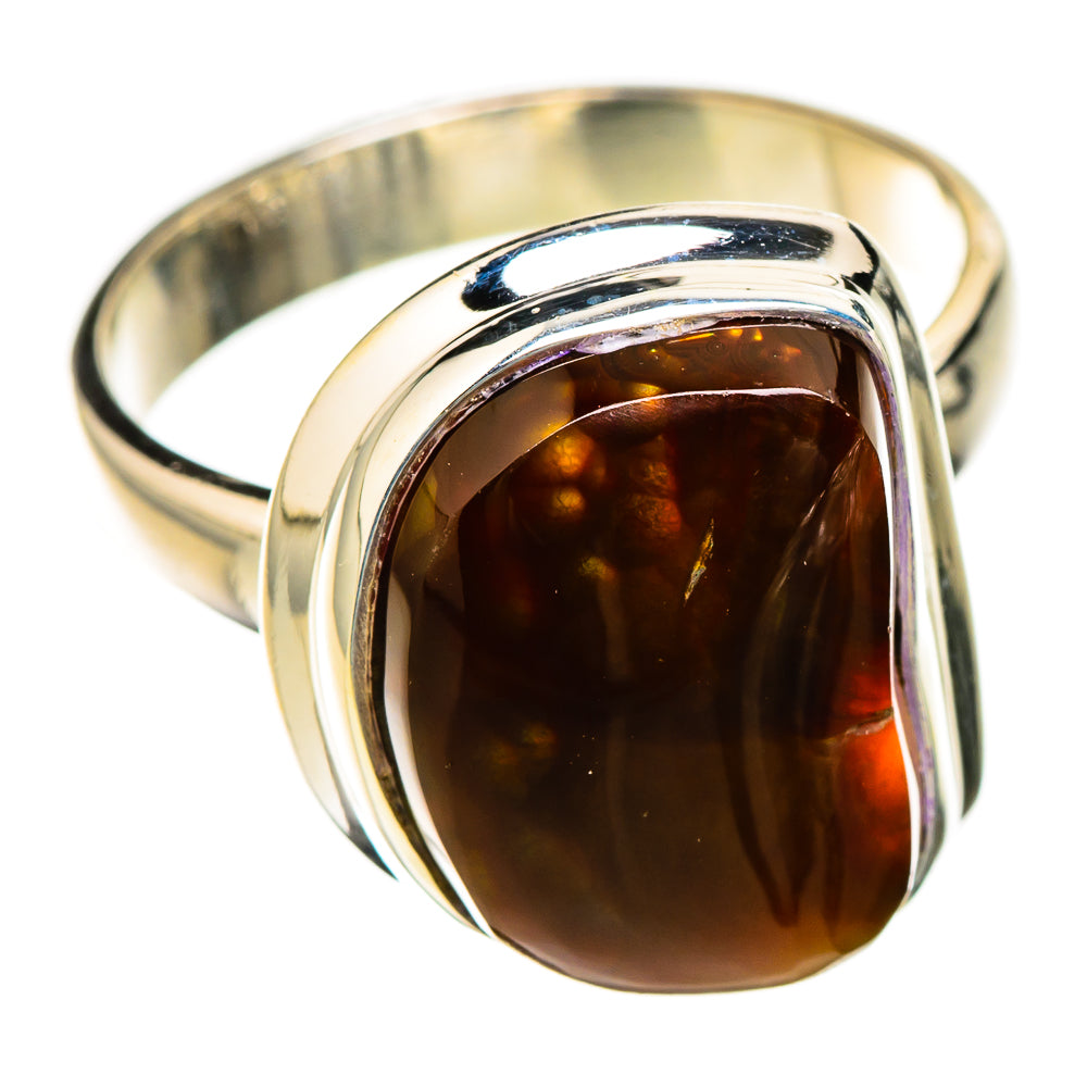 Mexican Fire Agate Rings handcrafted by Ana Silver Co - RING126561 - Photo 2
