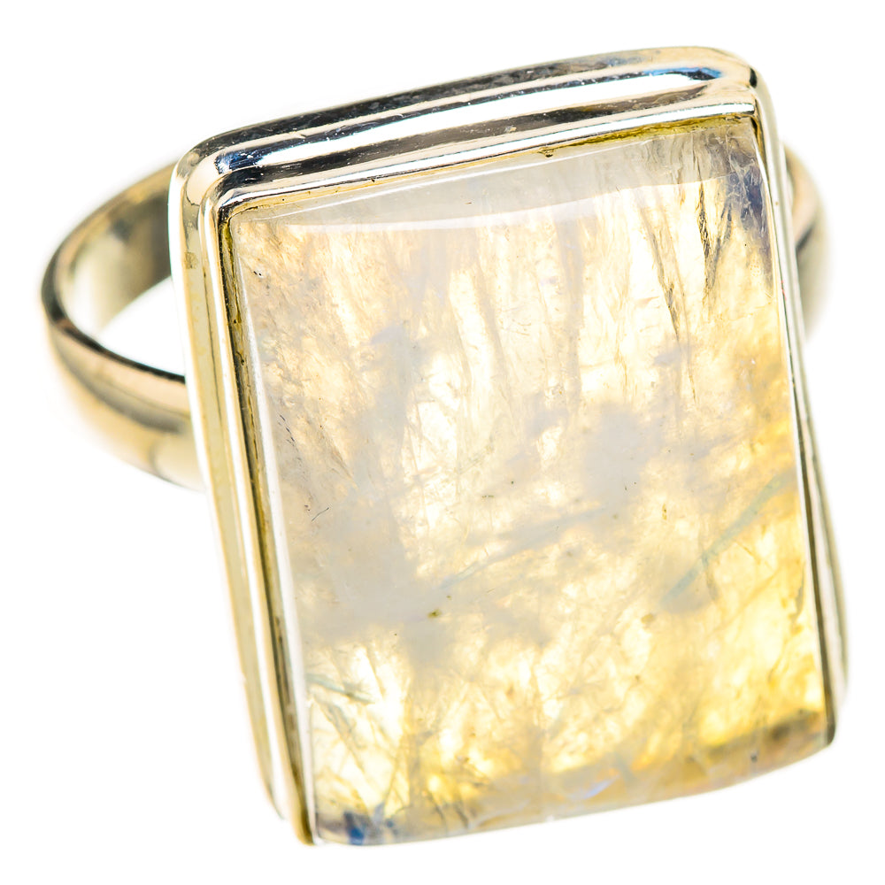 Rainbow Moonstone Rings handcrafted by Ana Silver Co - RING126576 - Photo 2