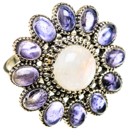 Rainbow Moonstone Rings handcrafted by Ana Silver Co - RING126593 - Photo 2