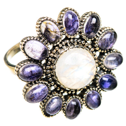 Rainbow Moonstone Rings handcrafted by Ana Silver Co - RING126595 - Photo 2