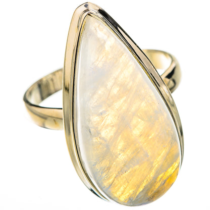 Rainbow Moonstone Rings handcrafted by Ana Silver Co - RING126599 - Photo 2