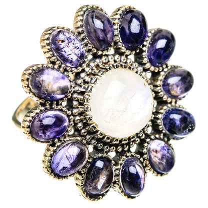 Rainbow Moonstone Rings handcrafted by Ana Silver Co - RING126618 - Photo 2