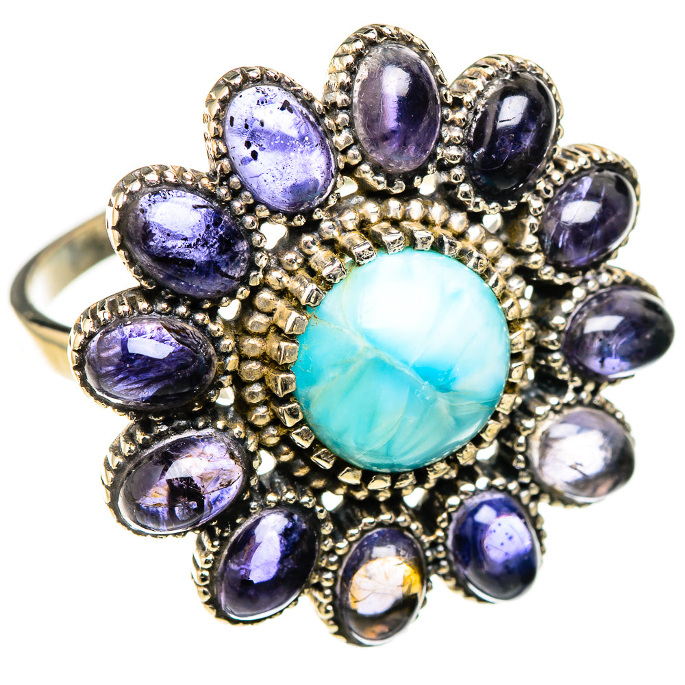 Larimar Rings handcrafted by Ana Silver Co - RING126649 - Photo 2