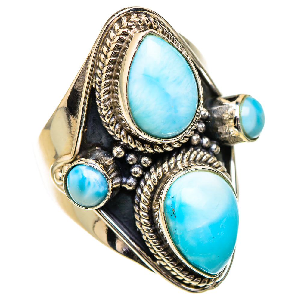 Larimar Rings handcrafted by Ana Silver Co - RING126687 - Photo 2